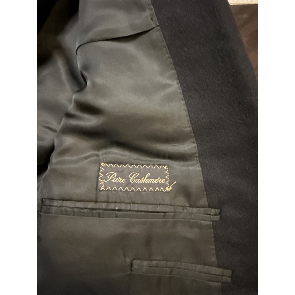 Mens 42 R Ermenegildo Zegna 100 % Cashmere Solid Black Blazer Made Switzerland - Picture 5 of 12